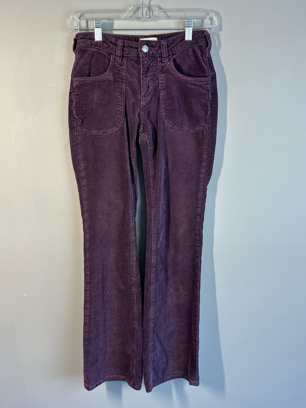 Pilcro Anthropologie Corduroy Straight Leg Pants Purple Size 26